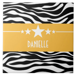 Azulejo Amarillo Estrella Amarilla Zebra Tile