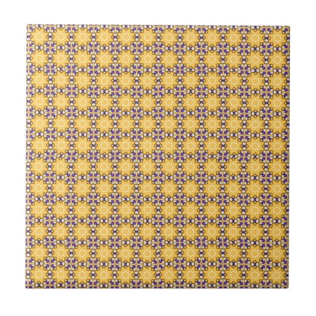 Azulejo Amarillo y Púrpura (Frente)