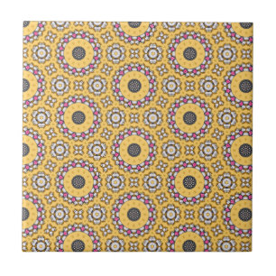 Azulejo Amarillo y rosa