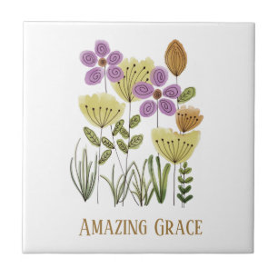 Azulejo Amazing Grace Wildflowers