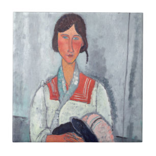 Azulejo Amedeo Modigliani - Gitana con bebé