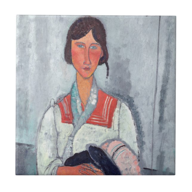 Azulejo Amedeo Modigliani - Gitana con bebé (Frente)