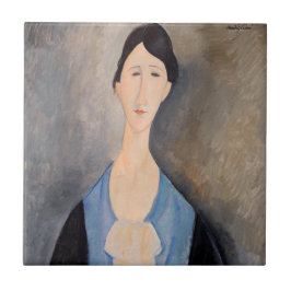 Azulejo Amedeo Modigliani - Joven mujer azul