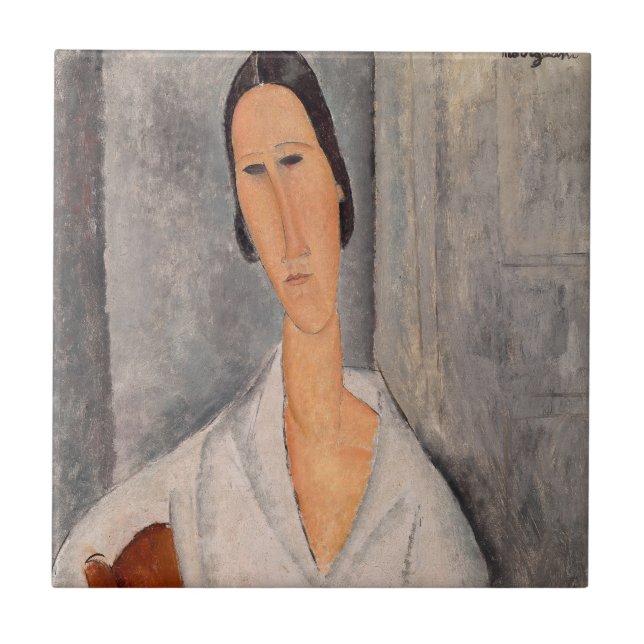 Azulejo Amedeo Modigliani - Madame Hanka Zborowska Leaning (Frente)