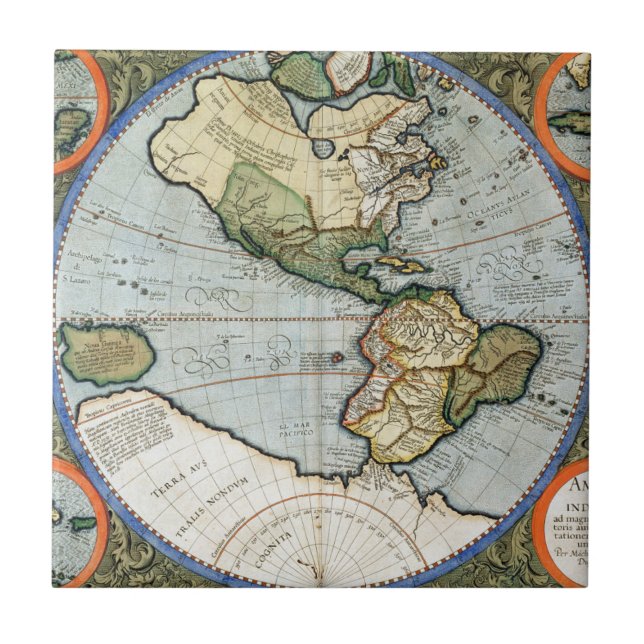 Azulejo América Sive la India Nova (Frente)