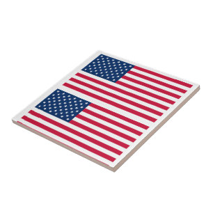 Azulejo American Flags Tile USA