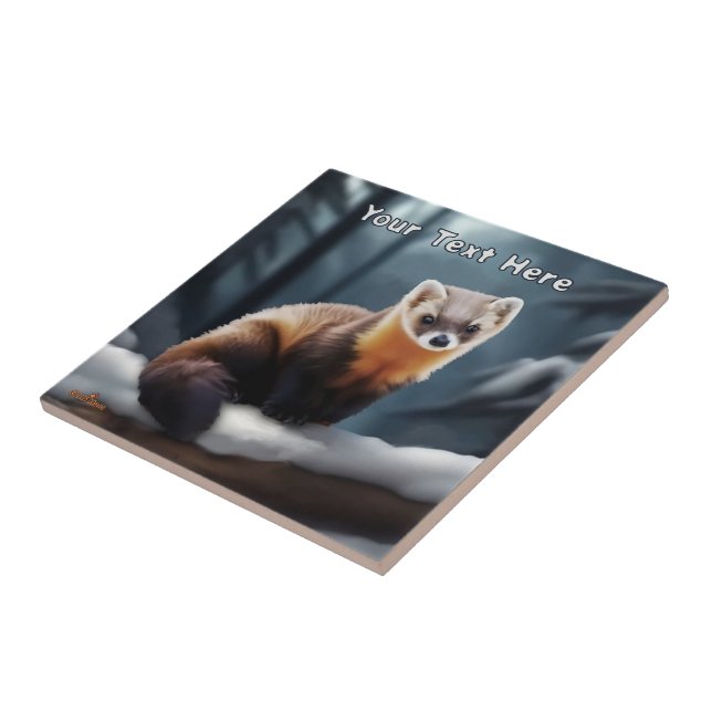 Azulejo American Pine Marten (Lado)