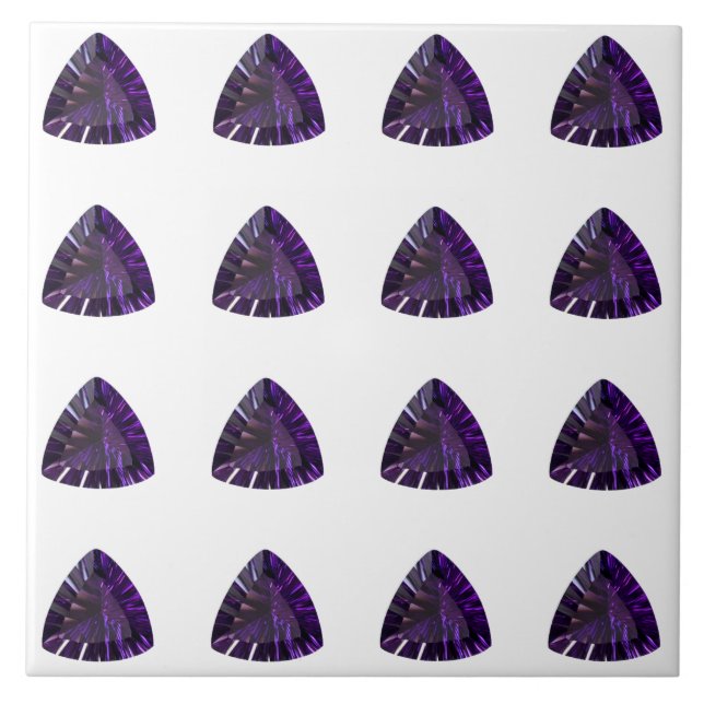 Azulejo Amethyst Gemstone, Febrero Birthstone, Púrpura (Frente)