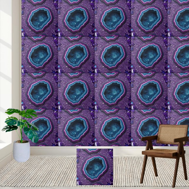Azulejo Amethyst Geode Crystal Tile (Amethyst Geode Crystal Tile)