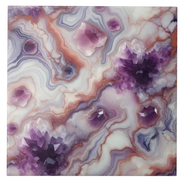 Azulejo Amethyst Mosaic: Crepúsculo (Frente)