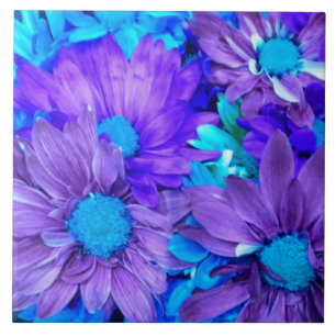 Azulejo Ametist morado y azul turquesa