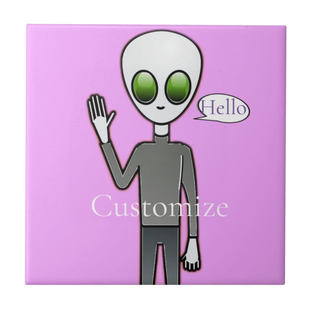 Azulejo Amigable Waving Alien Thunder_Cove (Frente)