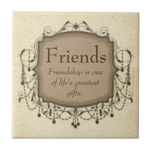 Azulejo Amigos Mensaje Sentimental Candelier Tile Plaque