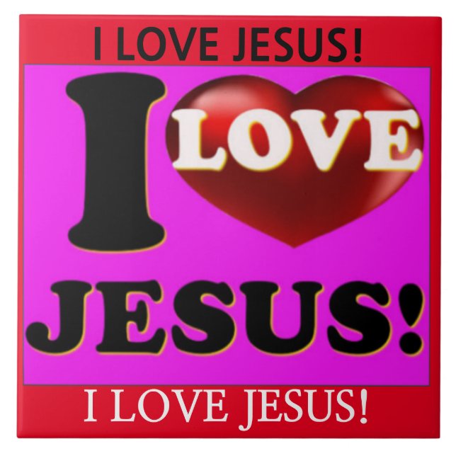 Azulejo ¡Amo a Jesús! (Frente)