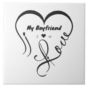 Azulejo Amo a mi novio, nos amo ♥