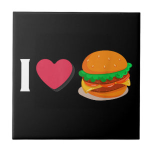 Azulejo Amo Hamburguesa Hamburguesa Con Queso Comer Insalu