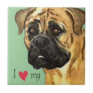 Azulejo Amo mi Bullmastiff