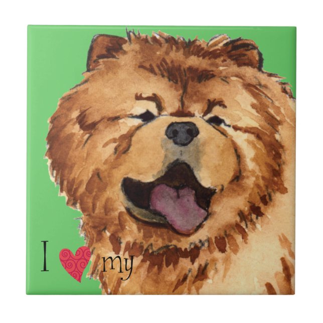 Azulejo Amo mi Chow (Frente)