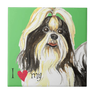 Azulejo Amo mi Shih Tzu