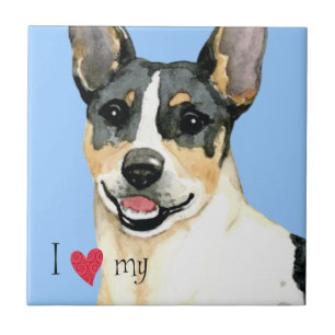 Azulejo Amo mi Teddy Roosevelt Terrier