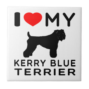 Azulejo Amo mi terrier de azul de Kerry