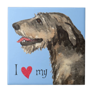 Azulejo Amo mi Wolfhound Irlandés