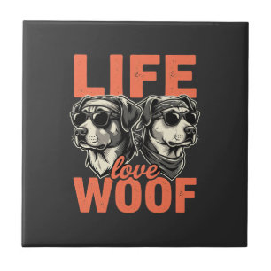 Azulejo Amor a la Vida Perro Amante de Perros
