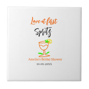 Azulejo Amor a primera spritz naranja regalo de despedida 