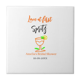 Azulejo Amor al primer naranja de espritz ducha de novia n