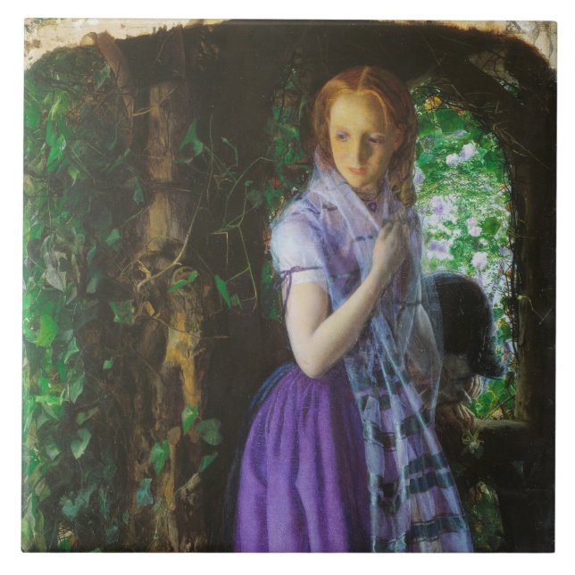 Azulejo Amor de Abril (por Arthur Hughes) (Frente)