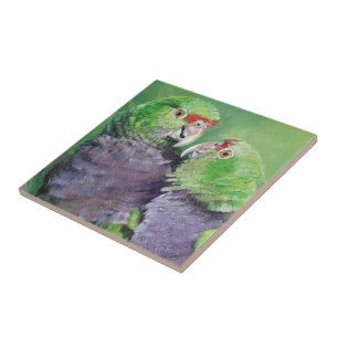 Azulejo Amor dos Roxinhos (detalle)