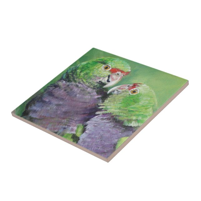 Azulejo Amor dos Roxinhos (detalle) (Lado)