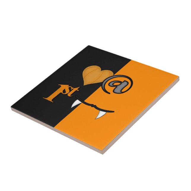 Azulejo Amor En La Primera Bite Halloween (Lado)