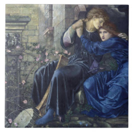 Azulejo Amor entre las ruinas (de Edward Burne-Jones)