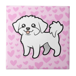 Azulejo Amor maltés (perrito cortado)