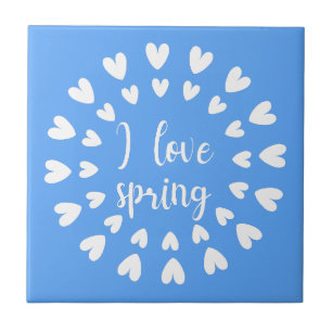 Azulejo Amor primaveral, corazones pequeños
