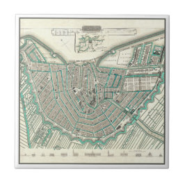 Azulejo Amsterdam, Países Bajos ・ Mapa del Plan de la Ciud
