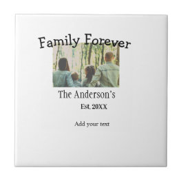 Azulejo Añadir el nombre de la familia foto año vacaciones