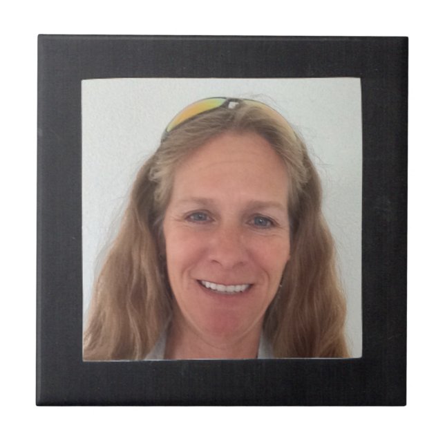 Azulejo Añadir fotograma cuadrado negro (Frente)