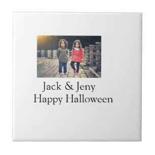 Azulejo añadir nombre de texto de foto niños de Halloween 