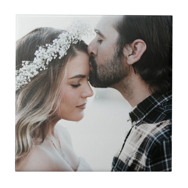 Azulejo Añadir su propia foto Personalizado de doble cara (Frente)