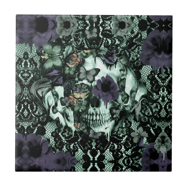 Azulejo Anatómico incorrecto, cráneo de la amapola (Frente)