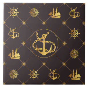 Azulejo Anclaje de oro
