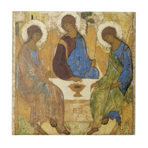 Azulejo Andrei Rublev Icónica Trinidad Angels Abraham Bib