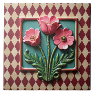 Azulejo Anémonas rosadas de Argyle