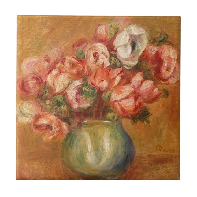Azulejo Anemones de Pierre-Auguste Renoir (Frente)