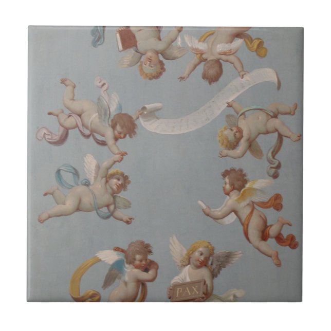Azulejo Ángel Cherubres, un gran renacimiento (Frente)