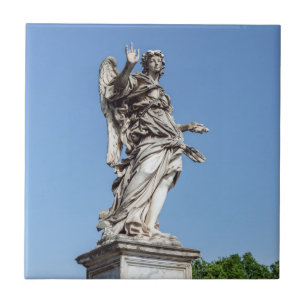 Azulejo Ángel con las uñas en el puente de Sant'Angelo - R