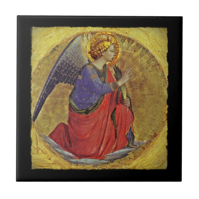 Azulejo Ángel de la Anunciación de Fra Angelico (Frente)
