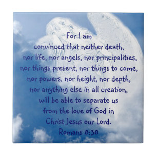 Azulejo Ángel de las Escrituras inspiradoras En Nubes, Rom